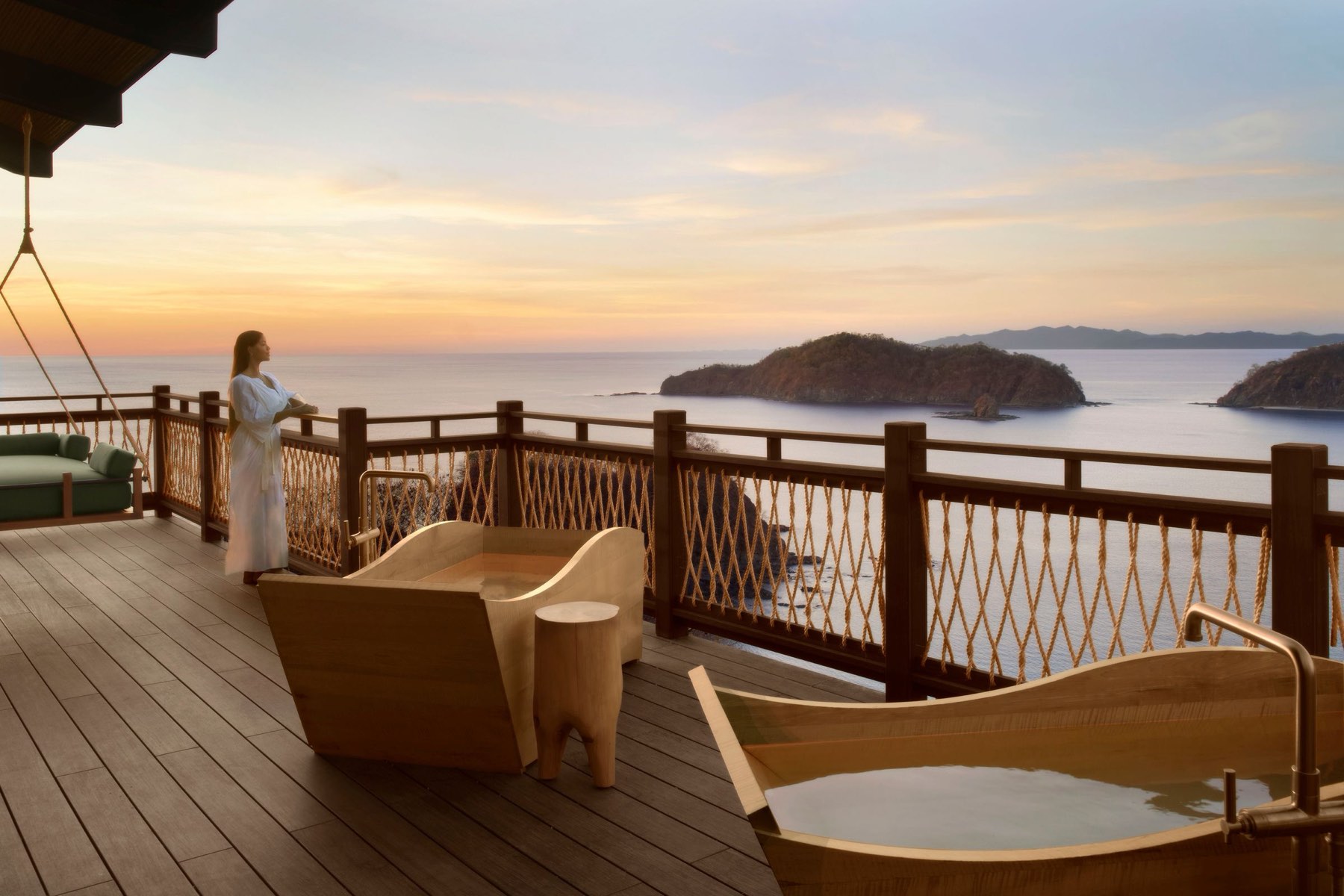 A sunset terrace overlooking the Pacific at Peninsula Papagayo